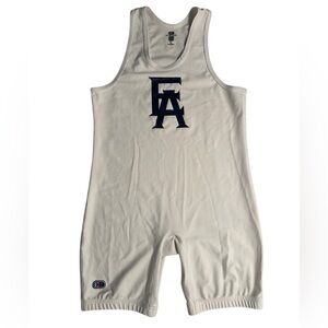 Cliff Keen Athletic White Episcopal Academy Wrestling Singlet Size Large